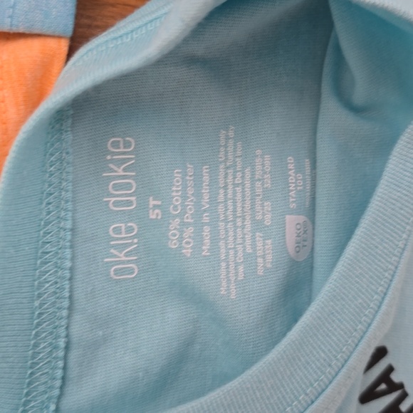 JUMPING BEANS & OKIE DOKIE BOYS BUNDLE OF 2 TANK TOPS & 1 EASTER TEE SIZE 5T - Picture 5 of 8